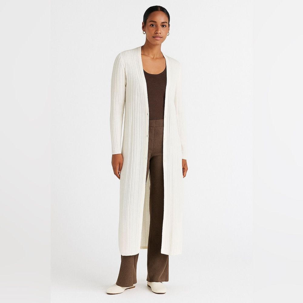 Skull Cashmere Long Cardigan